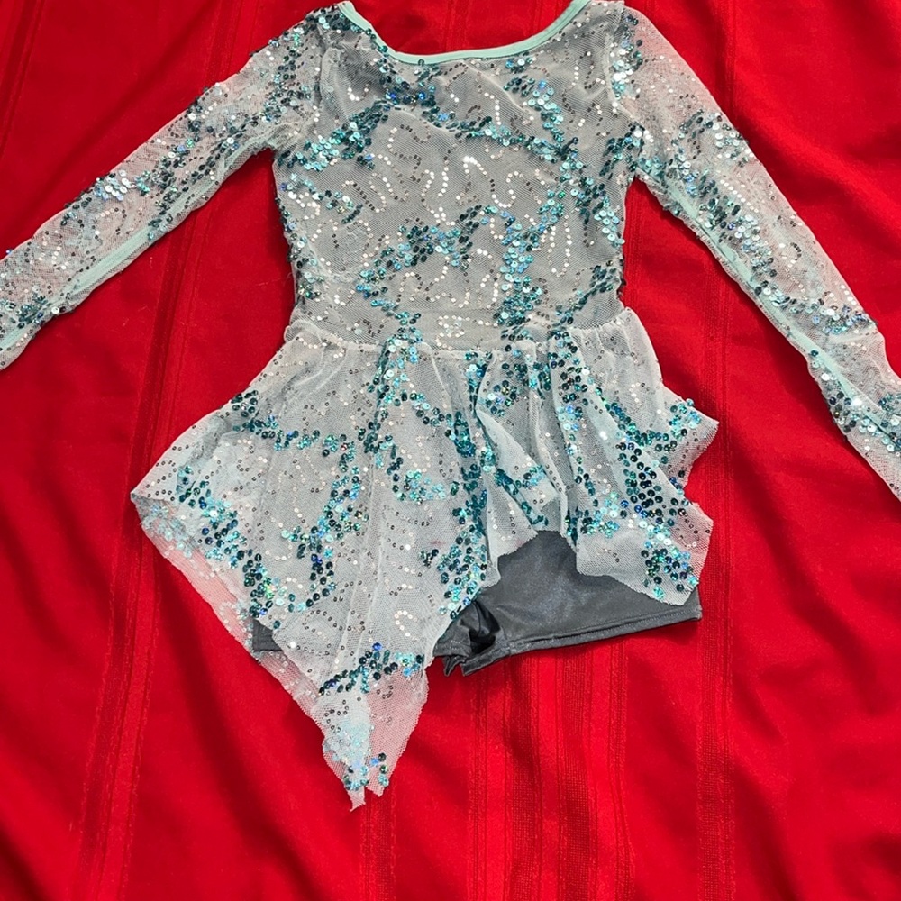 Mint Long Sleeved Dance Unitard L-14